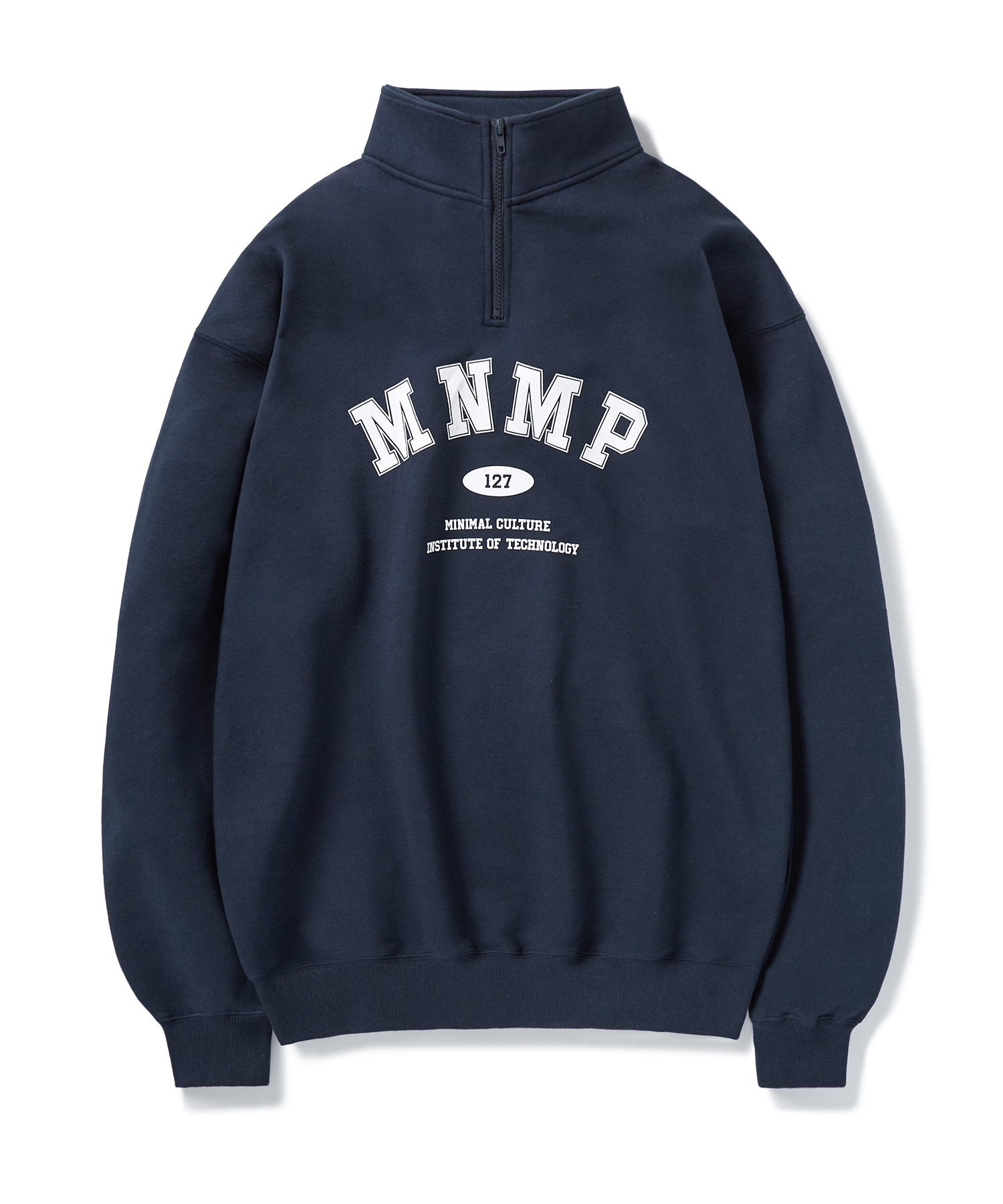 MNMP 하프 집업 맨투맨 티셔츠 MZT708 [NAVY]