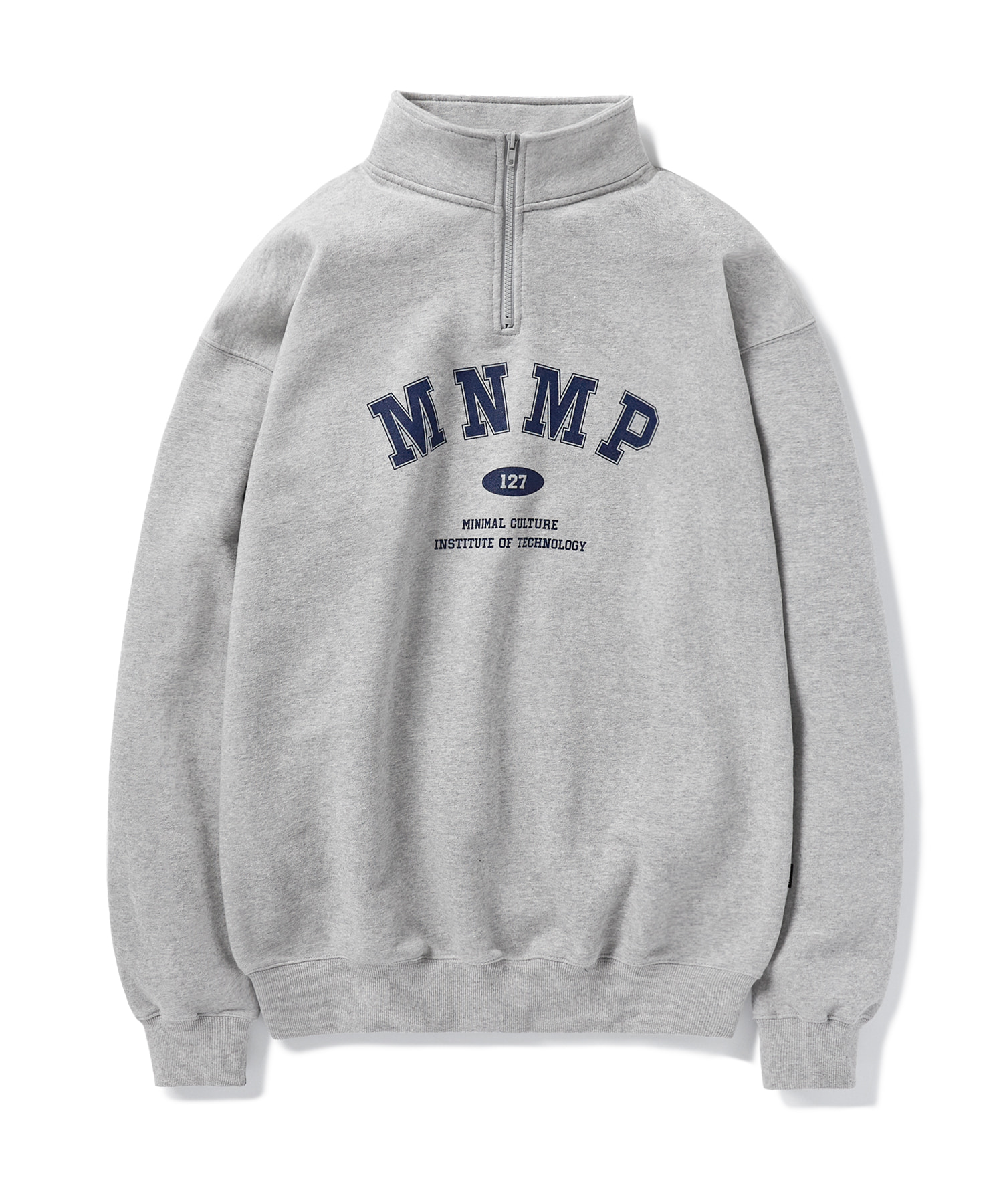 MNMP 하프 집업 맨투맨 티셔츠 MZT708 [GRAY]