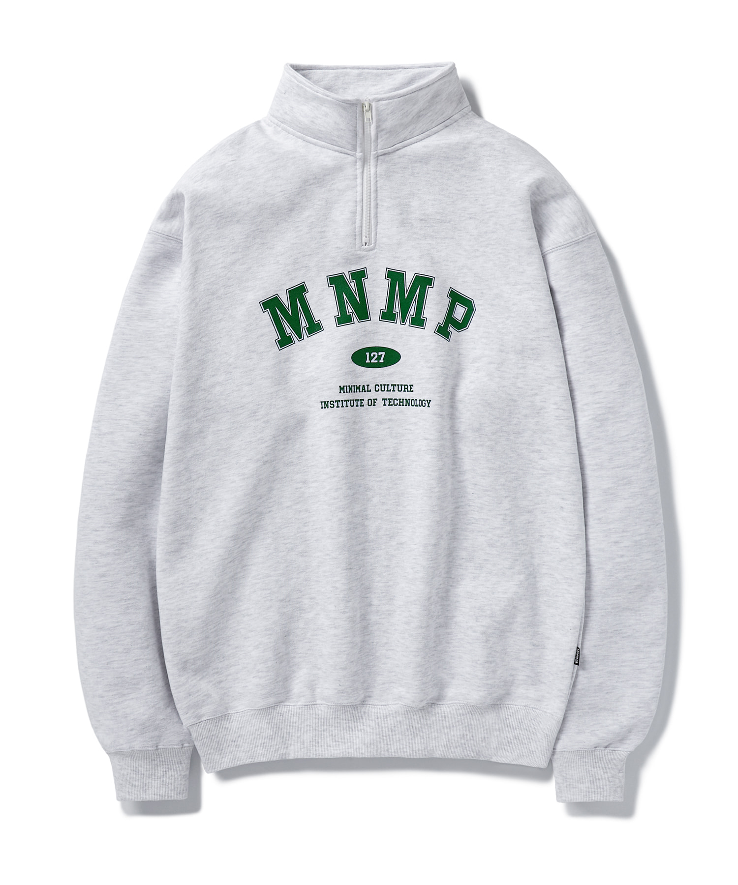 MNMP 하프 집업 맨투맨 티셔츠 MZT708 [ASHSRAY]